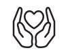 Palms holding heart — Professional outline black and white vector icon.
Pixel Perfect Principle - icon designed in 64x64 pixel grid, outline stroke 2 px.

Complete Outline BW board — https://www.istockphoto.com/collaboration/boards/74OULCFeYkmRh_V_l8wKCg