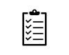 Checklist icon in flat style. To do list symbol isolated on white background. Simple abstract check list icon in black. Modern flat vector illustration for graphic design, Web, UI, mobile upp